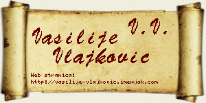Vasilije Vlajković vizit kartica